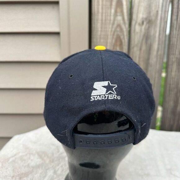 Vintage 90s Starter Michigan Wolverines Wool Snapback Hat Unisex Adult - Picture 3 of 9